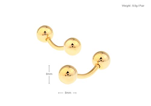 Set de Mancuernillas y Botones Daesar para Hombre Dorado miniatura 5