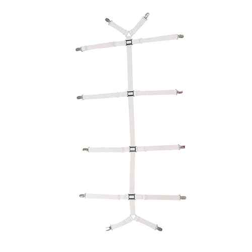 Batheidon Ferma Lenzuola, Ferma copridivano, Cravatta Lenzuolo con Angoli, Elasticizzata, Clip per Fissaggio Lenzuola con Angoli e Piatte, Biancheria Letto, Materassi, Divani, Tovaglie, Bianco