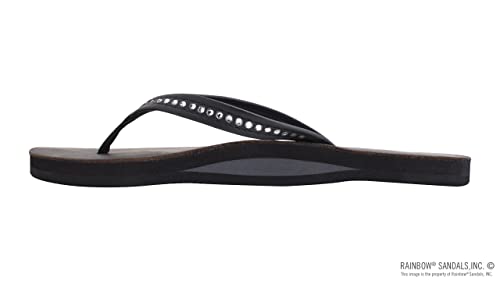 Rainbow Sandals Women's Single Layer Premier Leather w/Swarovski Crystal Narrow Strap2