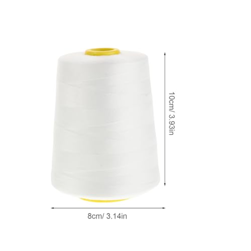 Hilo de coser de algodón 2 rollos 5000 yardas blanco miniatura 2