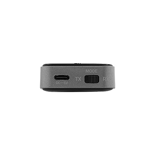 Image of DS18 BTR2D 2 in-1 Wireless Bluetooth 5.0 Transmitter Receiver for Car, Home, TV, PC, Headphones - Dual Devices Simultaneously - up to 12HR Usage - Wireless Audio Adapter 3.5mm Aux with LCD Screen