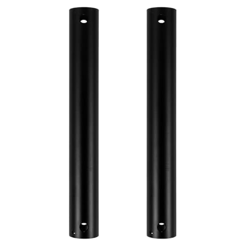 HOMSFOU 2 Piezas Varilla de Extensión Negra para Ventilador de Techo de Hierro Instalación Fácil y Acabado Minimalista, Adecuado para Dormitorios y Salones