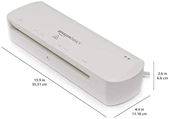 Amazon Basics 9-Inch Thermal Laminator Machine, White