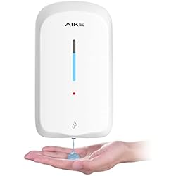 Dispensador De Jabon Ikea AIKE Dispensador de Jabón Montado en la Pared, Dispensador de Jabón Automático 1000 ml para Comercial, Dispensador de Jabón Líquido Dos Métodos de Suministro Energía (Enchufar/Batería)