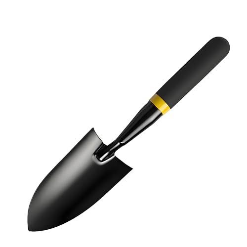 Garden Trowel - Metal Hand Shovel with Rubber Handle. This Garden Hand Trowel is Easy to use and Suitable for Soil Planting, Digging, transplanting and Outdoor Exploration Activities.
