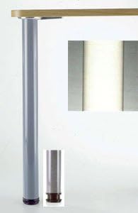 28" Thicker Office Height 3-1/8 Diameter Table Leg - Set of 4 - Flat Black