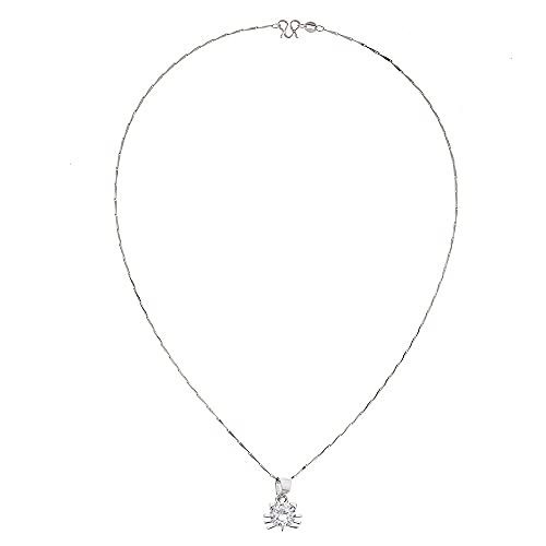 Collier pendentif pierre zircon LLXYWJ finition joaillerie
