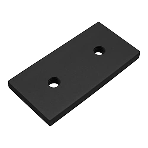 2437-Black, 15 Series Aluminum Wide Backing Plate, Black Anodize (2 Pack)