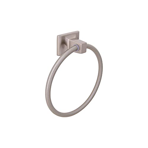 Image of Design House 539163 Millbridge Wall-Mounted Towel Ring for Bathroom, Satin Nickel, Easy Installation with Standard Mount & Concealed Screws