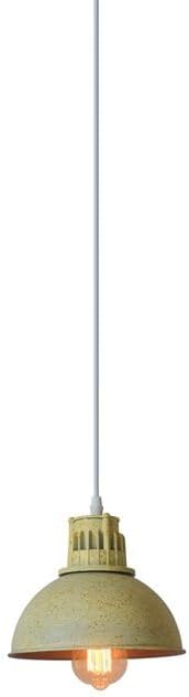 OusikA Elegante lámpara de araña de hierro retro con tapa de olla de una sola cabeza, accesorios de iluminación colgante de tornillo E27 Iluminación