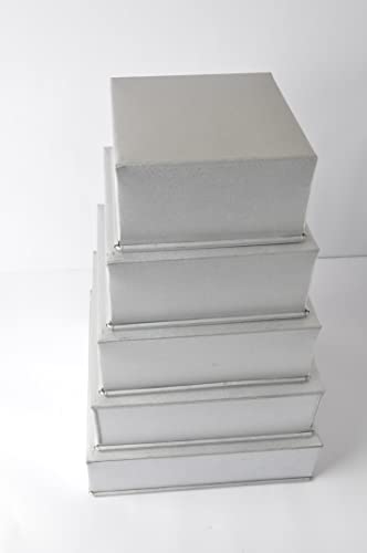 Ameritins Set Of 5 Square Cake Pans 6",7",8",9",10" - 3" Deep #TOP4