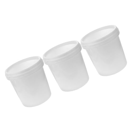 DECHOUS 3個 食品グレード厚手プラスチックバケツ 蓋付きハンドル付多機能収納バケツ 家用 洗車 窓掃除 アウトドア用軽量耐久性