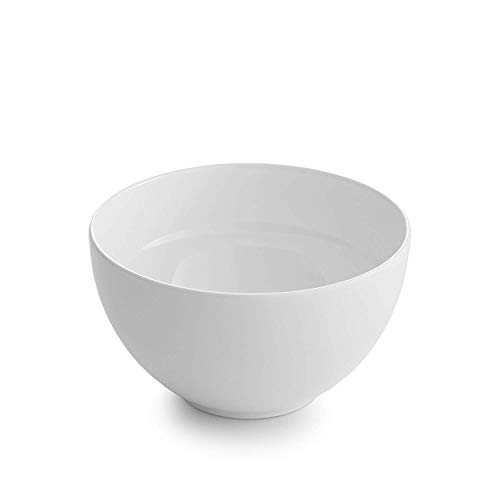 nambe Skye Collection All-Purpose Ceramic Bowl, White, Dishwasher & Microwave Safe, 5.75- inch, Bowl for Cereal, Soup, Rice, Pasta, Salad, and Oatmeal