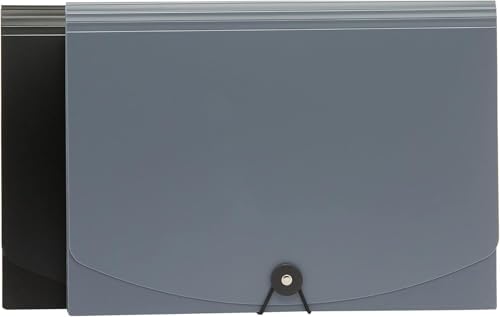 Amazon Basics PBH-2556 Expanding File, Letter Size, 12-Pack, Blac...