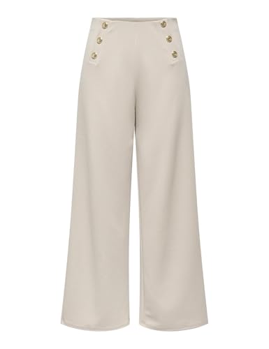 Pantalon à plumes coupe droite femme ONLY pantalon habillé chic pour look de fête élégant