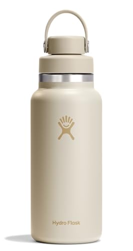 Image of Hydro Flask Water Bottle - Insulated Stainless Steel - Wide Mouth Flex Chug Lid, Non Spill, Leakproof in 32 Oz Coconut Cream