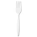 Plastic Cutlery, Mediumweight Forks, White, 1000/Carton