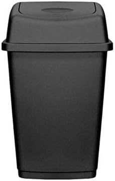 VTL® 50 LITRE PLASTIC WASTE SWING BIN - KITCHEN - HOME - RUBBISH - DUSTBINS - BLACK