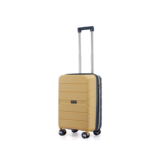 Image of Provogue Cascade Hard-Sided PP 55 Cm Suitcase /Cabin Trolley Bag Small| Expandable Space with 8 Wheels Trolley Bags for Travel |Combination Lock|5 Year Warranty (Golden Yellow /Blue Berry)
