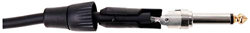 Pronomic Stage INST-10 Instrumentenkabel 10m (6,3 mm Klinke, Verbindungskabel, Gitarre, vergoldete Steckerspitzen, Spannzangen-Zugentlastung) schwarz