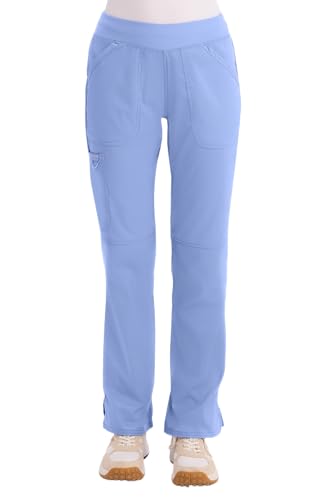 Image of Cherokee Women Scrub Pant with Straight Leg Pull-on Pant Medical Bottom with 4 Pocket & 2-Way Stretch Fabric - WW110