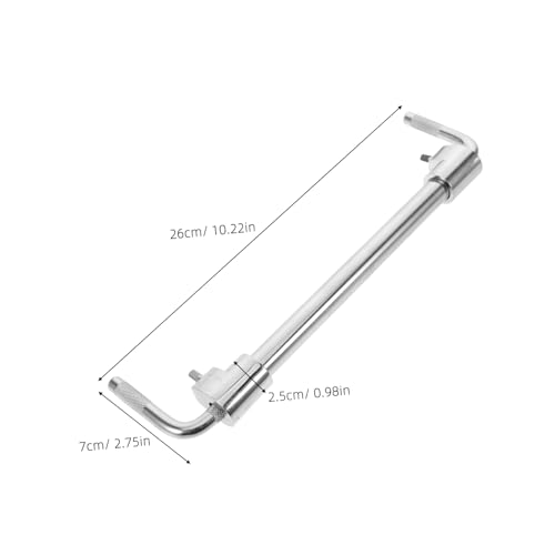 Abrazadera para cowbell de metal, soporte montable para batería, compatible con bombo, micrófono y tom, color plateado miniatura 2
