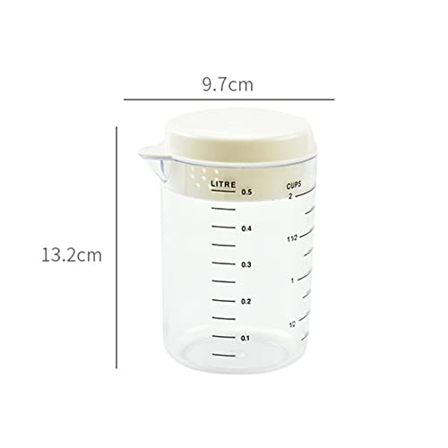 Vaso medidor plástico con tapa y pico en V 500 ml miniatura 2