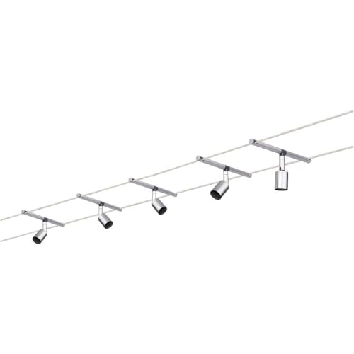 Paulmann 94145 Système de Câbles Sice Salt Set Extensible 5x10W max, Chrome Mat Système sans Ampoules