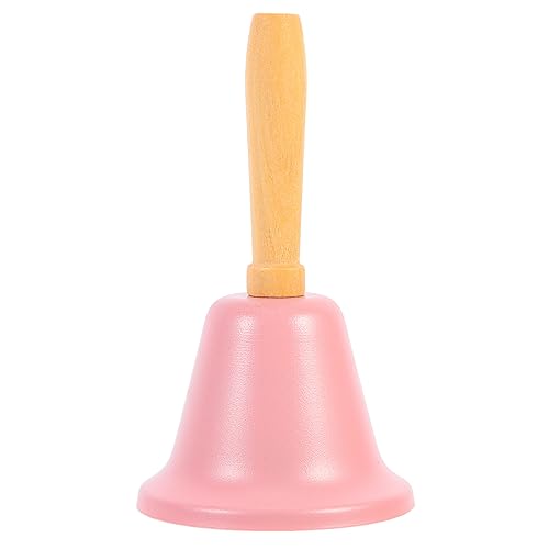 Metal Hand Bell Christmas Jingle Bell Hand Held Loud Call Service Dinner Desk with Wooden Handle for Christmas Wedding School Alarm Jingles