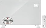 Devola Wifi Enabled Smart Electric Glass Panel Heater 2000W | Alexa Heating Control, Open Window Detection, Wall Mounted & Free Standing Low Energy Heaters with Timer | Lot 20, DVPW2000WH (White)