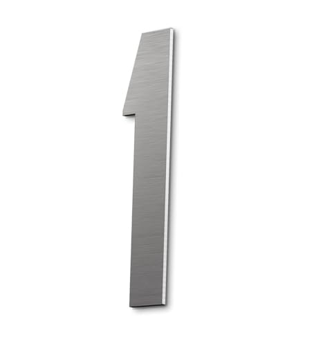 Numéro de maison 1 acier inoxydable Vegasline 20 cm design épuré