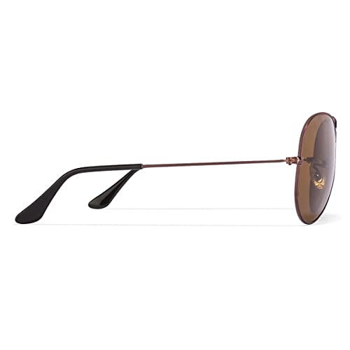 Image of Louis Kouros Armstoner Aviator Classic Trendy 3026 sunglasses | Mirror Lens | 400 UV Protected | For Men's Women's | Medium | 62mm Lens Width