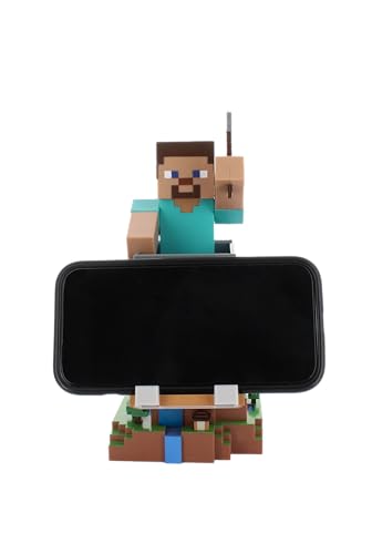 Cable Guys - Minecraft Steve Gaming Accessories Holder & Phone Holder for Most Controller (Xbox, Play Station, Nintendo Switch) & Phone