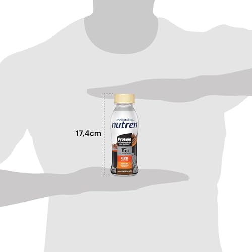 Bebida Láctea Nutren Protein 15g de proteínas Chocolate 260ml - 24 unidades