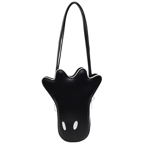 Funny Ghost Leather Shoulder Bag Lightweight PU Material Ghost Purse Water Proof for Halloween