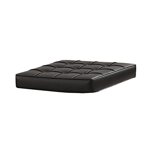 Vivol Coussin pour méridienne en cuir synthétique imperméable Noir 63 x 56 x 9 cm