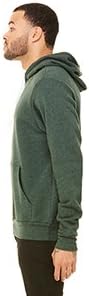 BELLA + Canvas Unisex Poly-Cotton Fleece Pullover Hoodie - Heather Forest - XL - (Style # 3719 - Original Label) - Image 4