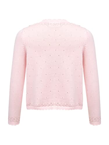 Little Girls Long Sleeve Bolero Shrug Lace Short Cardigan Long Sleeve Button Knitted Tops2