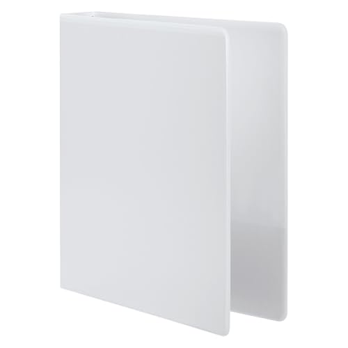 Wilson Jones Fichário de 3 anéis de 5 cm, fichário básico de anel redondo, branco (W362-44W)