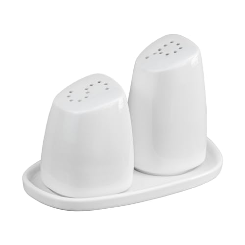 Gaolinci White Porcelain Salt & Pepper Shakers, Salt Shaker Set