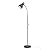 LEPOWER Floor Lamp, Metal Standing Lamp with Adjustable Gooseneck, Heavy Metal Base, Reading Pole Lamp for Office, Black Floor Lamps for Bedroom, Living Room