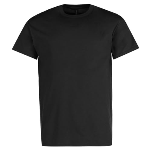 Image of Gildan Men's Crew Neck Cotton T Shirt, XL, Black