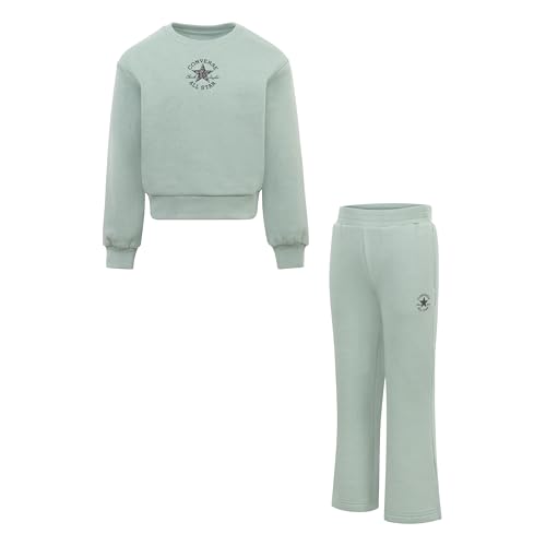 Converse girls Graphic Crewneck Sweatshirt and Flared Pant Set