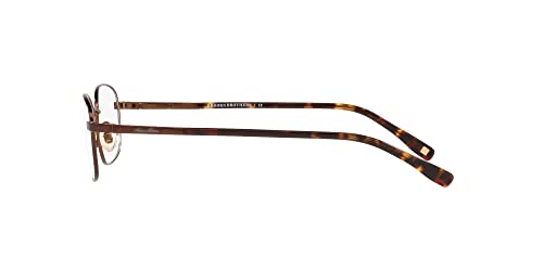 Image of Brooks Brothers Mens BB 363 Oval Prescription Eyewear Frames, Satin Dark Brown /Demo Lens, 50 mm
