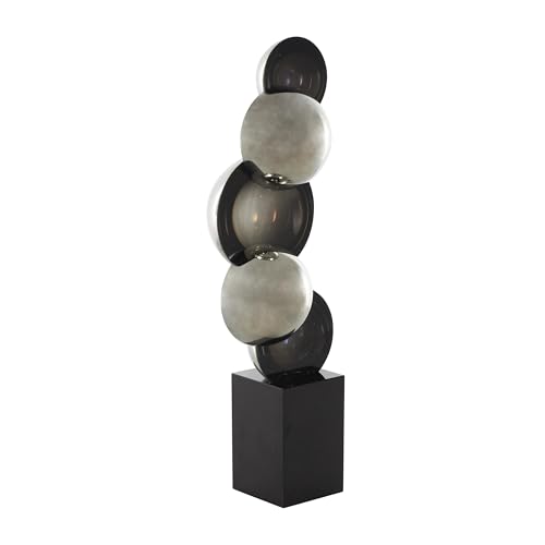 Escultura Decorativa de Vidrio Abstracta 6" x 4" x 18" Negro miniatura 7