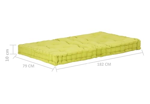 Image of ATOOTFUSION Cotton Box Mattress, 5-Inch Thick, Soft Foldable Floor Mattress Medium Firm, Single Bed Size 72x30X5 Inches (Light Green)