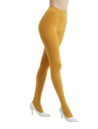 Image of 80D Semi Opaque Tights for Women Stretchable High Waist Womens Stockings Soft Pantyhose with 20+ Colors