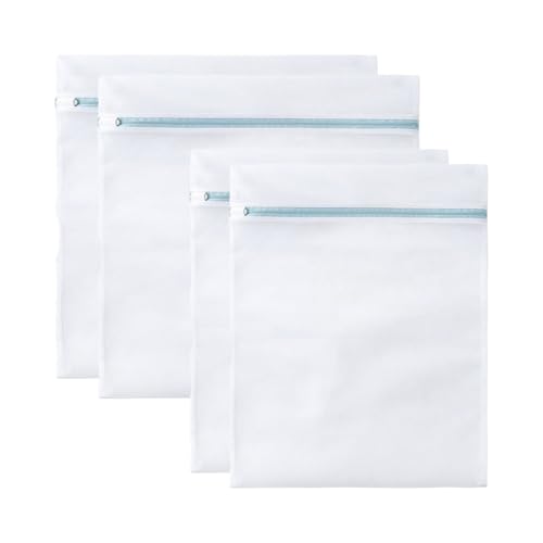 4 Pcs Large Mesh Laundry Bags for Delicates Intimates Lingerie with Zipper 2 Pcs 20” x 24”, 2 Pcs 24” x 24”