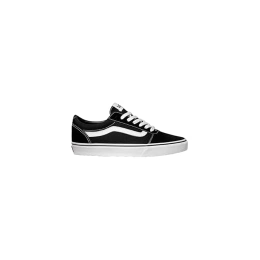Vans Herren Ward Sneaker, Schwarz Suede Canvas Black White, 44.5 EU