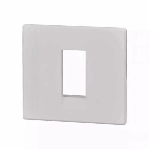 SEER 1 Module Switch Plate Cover Frame, White Polycarbonate, Wall Mount (1 M WHITE PLATE)-image-20